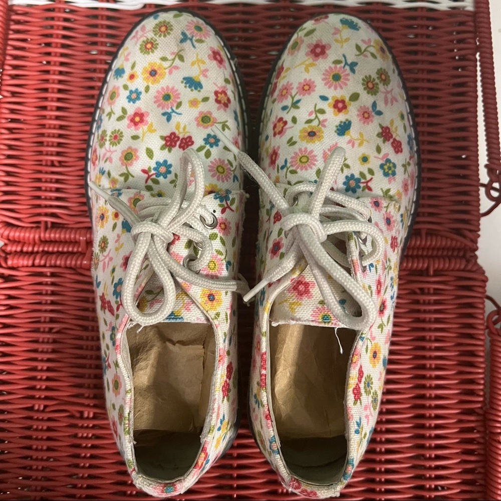 Made in Italy JK acid Floral lace up Oxford shoes